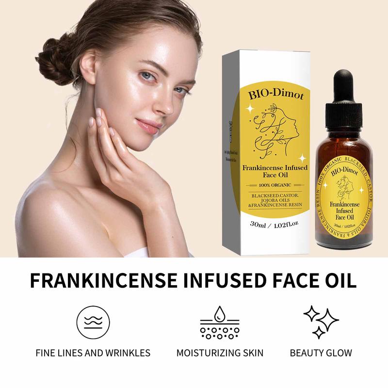 Frankincense Resin Oil for Face, 2 3 Counts Organic Black Seed & Castor & Jojoba Oil, Facial Moisturizer Cold Pressed Serum Oil, Daily Skin Care Products