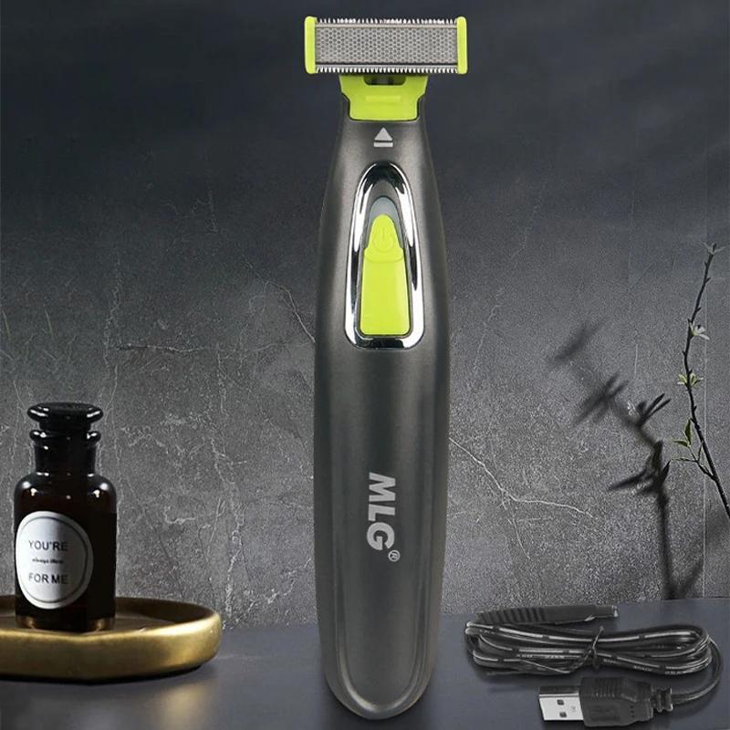 Portable Electric Shaver, 1 Set USB Rechargeable T-shaped Blade Razor, Washable Beard Hair Trimmer for Men and Women, Personal Care Appliances