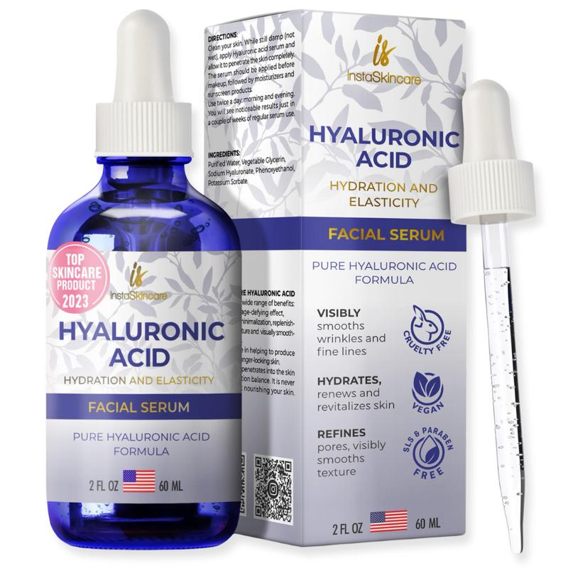 Instaskincare Wrinkle Serum Pure Hyaluronic Acid Hydrating Serum For Sensitive Skin Best Repair Moisturizer Hydrating Moisturizing Skin Repair