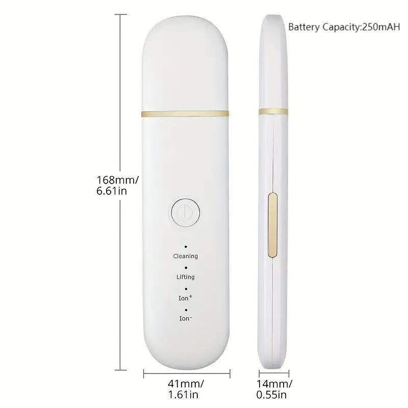 Facial Skin Cleaner, USB Charging 4 Modes Ultrasonic Skin Scraper Pore Cleaning Face Exfoliating Clean Face Deep Cleaning