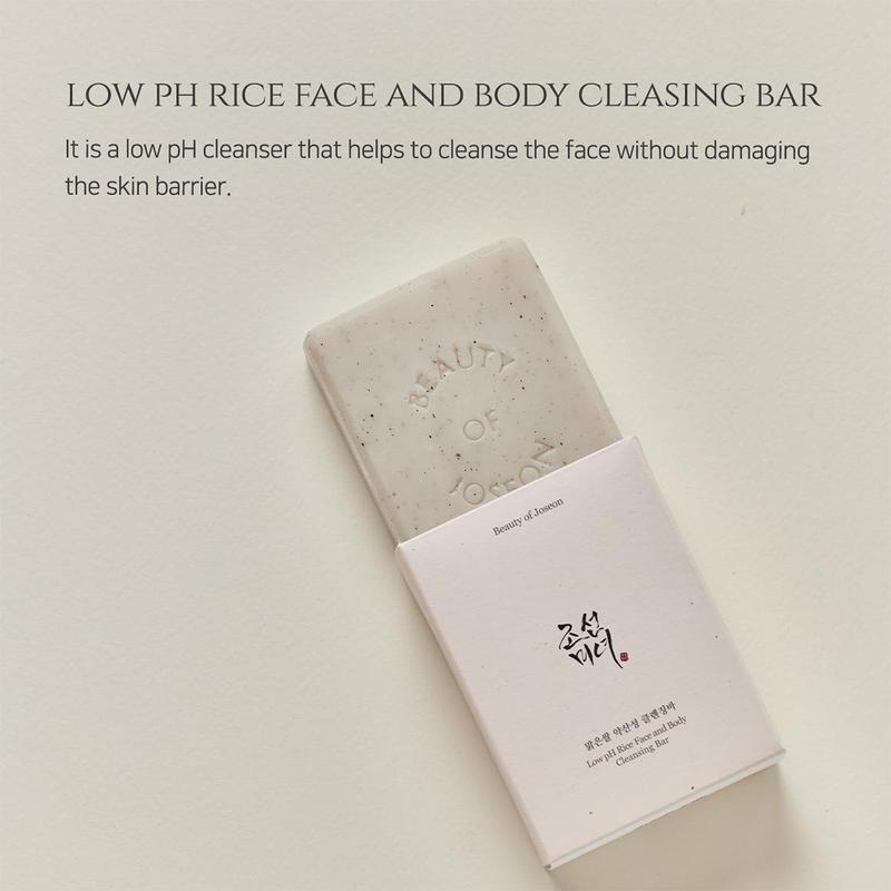 [Beauty of Joseon] Low PH Rice Cleansing Bar 120ml, Deep Cleansing, Mildly Acidic Cleansing Soap, Moisturizing Cleansing Bar, Similar To The PH of Skin Cleansing Bar, Mildly Acidic Cleansing Soap, Moist Finish, Korean Skincare, Viral Cleanser