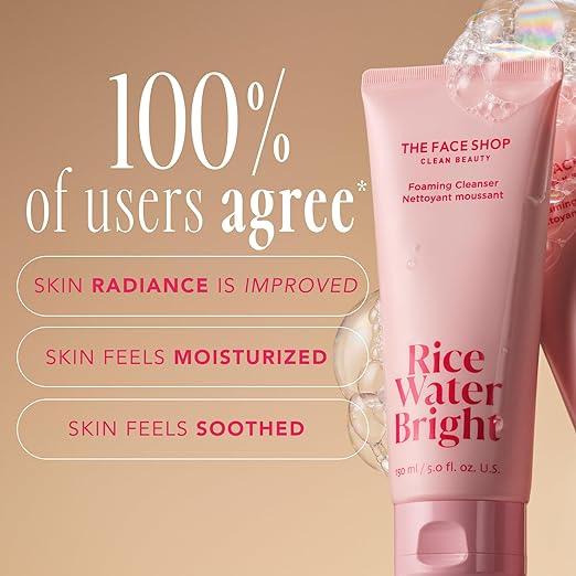 THE FACE SHOP Rice Water Bright Foaming Cleanser Daily Skincare Cleansing Facial