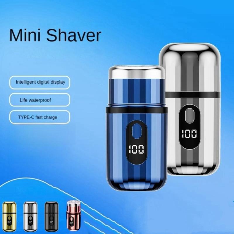 Electric Shaver, Rechargeable Portable Electric Razor, LCD Display Mini Automatic Shaver for Men Women, Great for Christmas Gifts