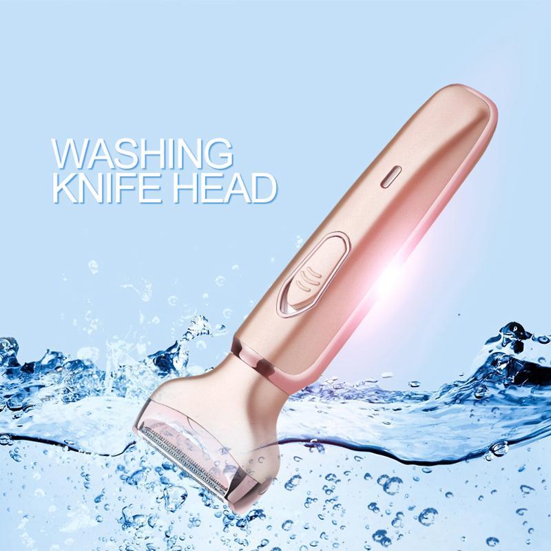 2 in 1 Electric Shaver for Women, 1 Box USB Rechargeable Body and Facial Epilator, Portable Waterproof Bikini Trimmer, Painless Hair Removal for Arms, Legs, Christmas Gift