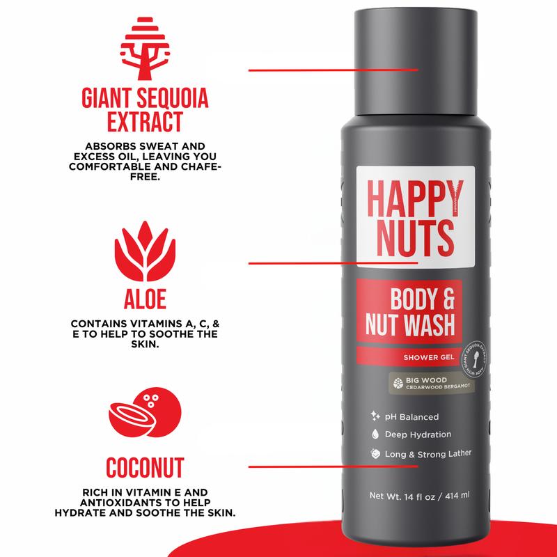 Body and Nut Wash - 14 oz Shower Gel Moisturizing Body Wash