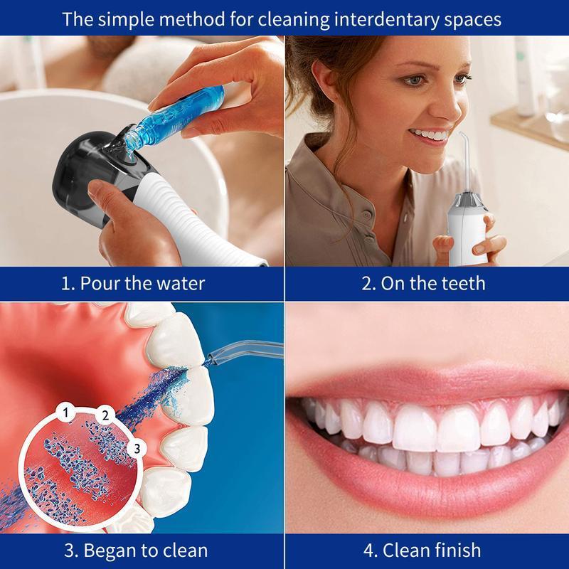 NOAHCAM Water Dental Flosser - 3 Modes,300ML Portable & Rechargeable, IPX7Waterproof - Home and Travel Oral Care USB Rechargeable