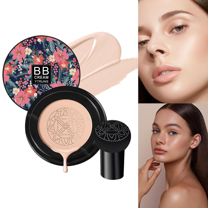 Long-lasting Nude Moisturizing Cushion Foundation, Full Coverage Flawless Lightweight Concealer Foundation, Suitable for All Skin Tones and Skin Types