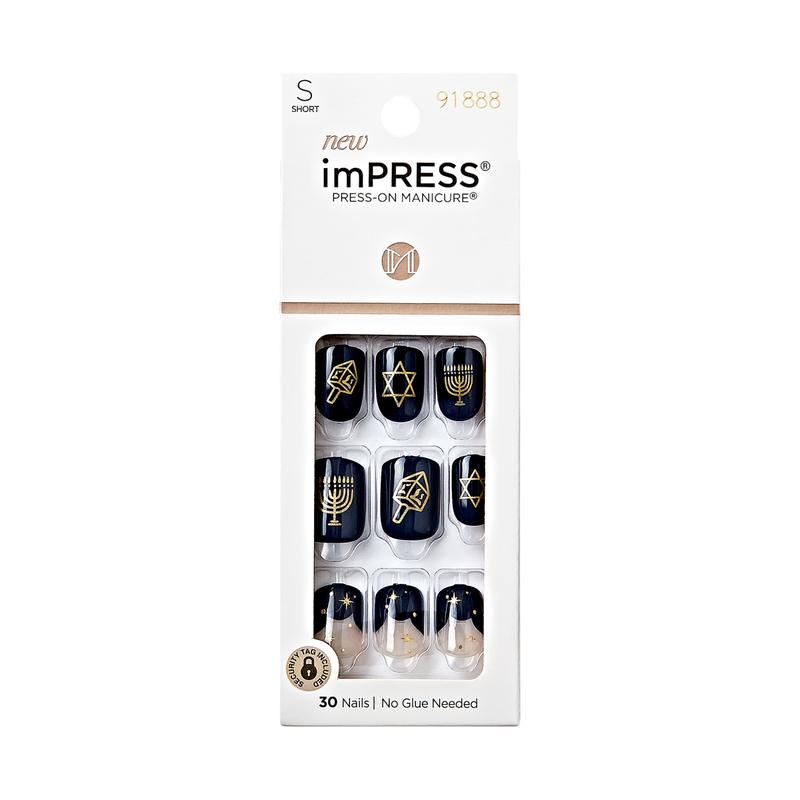 imPRESS Limited-Edition Hanukkah Press On Nails – 8 Nights