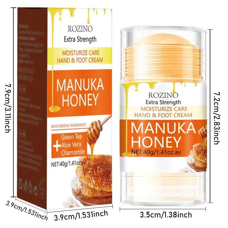 40g Honey Hand & Foot Care Stick, Hydrating Hand & Foot Moisturizer For Rough and Cracked Skin, Daily Skin Care For Hands, Elbows and Feet