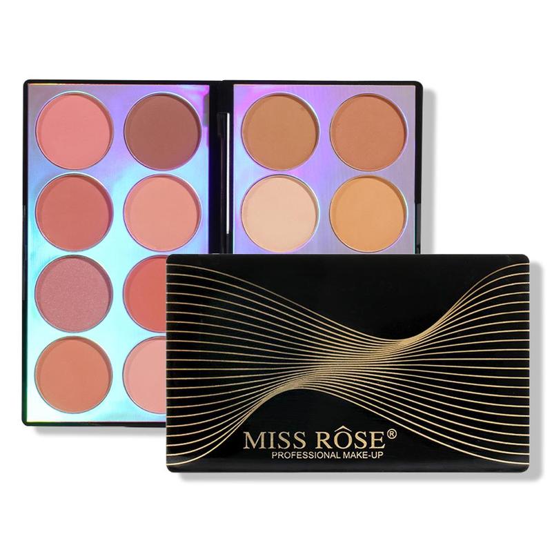 Matte Blush Contour Palette, Face Brightening, No Smudging, Cheek Contour Blush Powder, Natural Blush for Daily Makeup