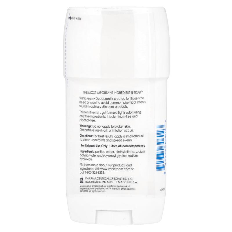 Vanicream Deodorant For Sensitive Skin, Aluminum-Free, Fragrance Free, 2 oz (57 g)