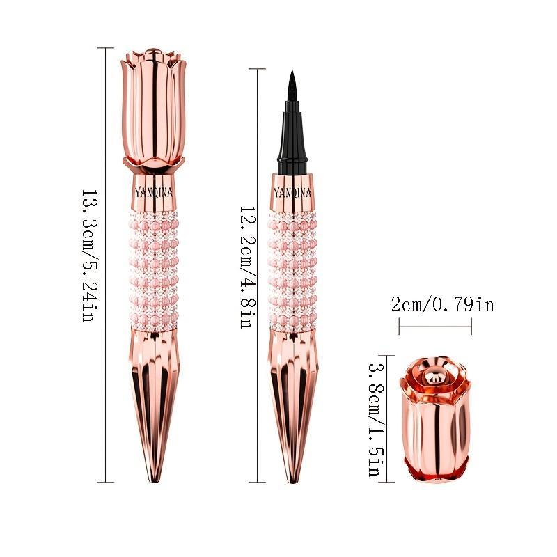 Comfort Waterproof Cosmetic Eyeliner Pen, Long Lasting Eyeliner Pencil for Music Festival, Quick Drying Eyeliner Pen with Precise Flexible Tip & Comfortable Grip