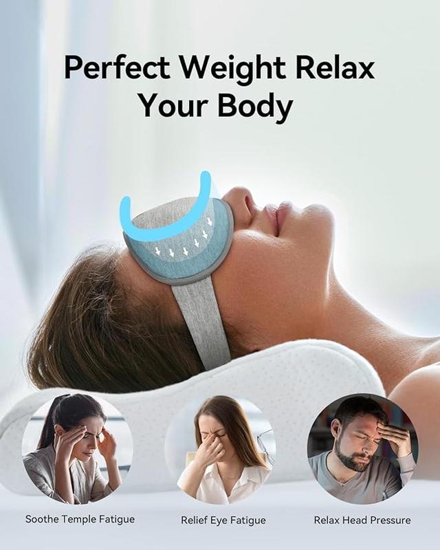 Weighted Eye Mask for Sleeping, Blackout Sleep Mask for Women Men, Lash Extension Eye Covers, Memory Foam, 3D Contoured, Airplane Travel Essentials