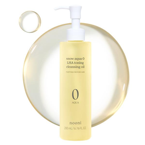 Nooni Korean Cleansing Oil for Pore Care and Makeup Removal | LHA Cleansing Oil (Korean Skincare Facial Cleanser and Makeup Remover) Flower Pack Peel Salicylic Acid