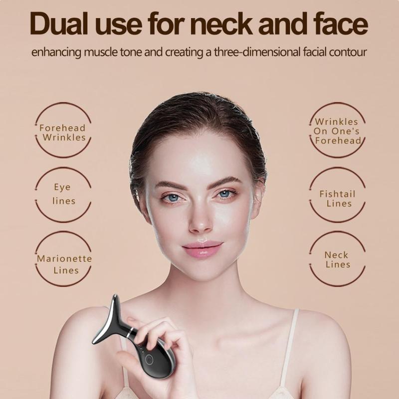 Multifunctional Facial Massager, 1 Box Whale Bionic Design Neck Massager, Neck & Face Lifting Tool, Facial Beauty Instrument for Men and Women