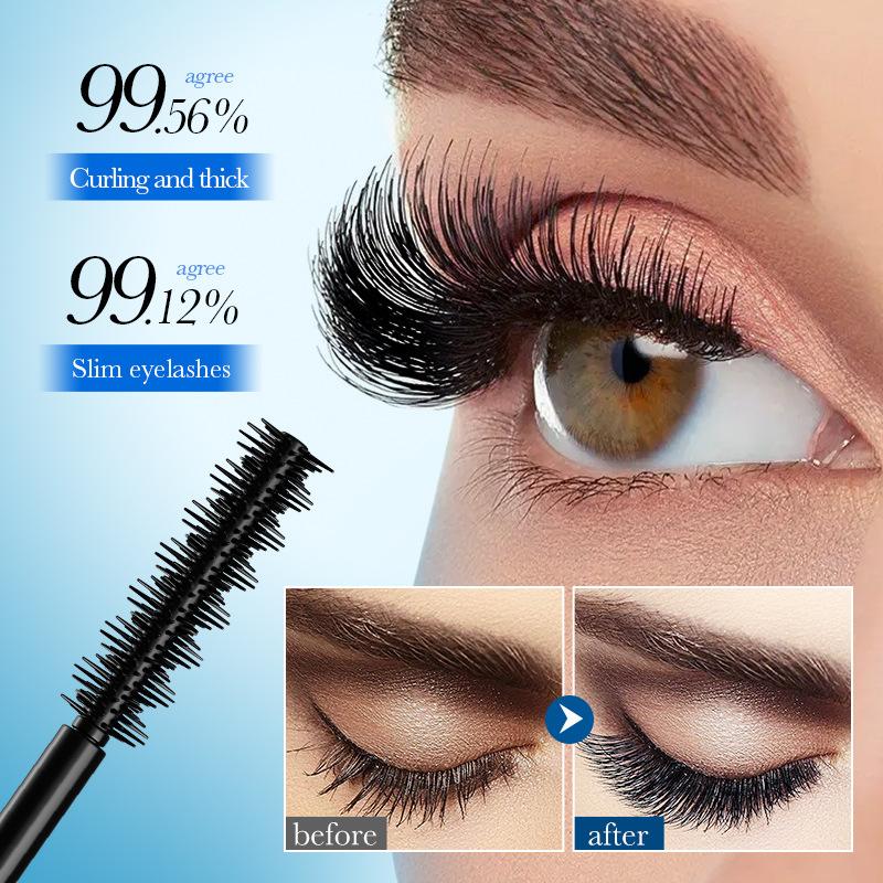 SADOER Waterproof Volume Curling Mascara 8g - Long-Lasting, Sweat-Resistant Formula for Thick, Curly Eyelashes - Buildable, Lightweight Makeup for Daily Use - Cosmetic with Carbon and Silk Fiber