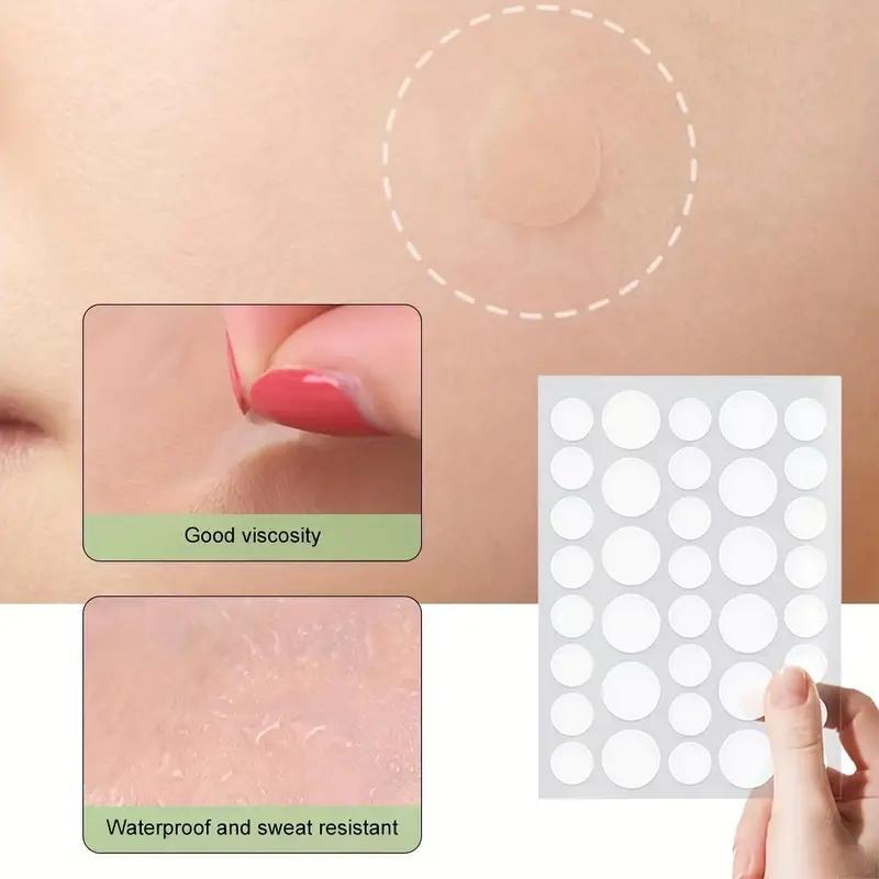 Deep Moisturizing Invisible Skincare Acne Cover Patch, 72pcs 180pcs Professional Mixed Size Acne Cover Sticker, Facial Pimple Zits Cover, Skin Care Product