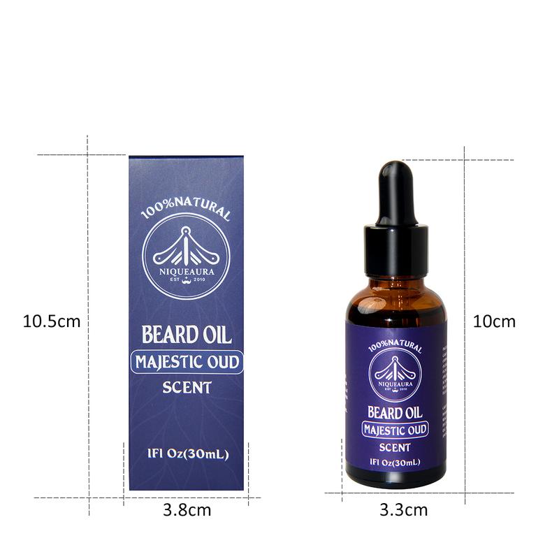 NiqueAura Spiced Vanilla Beard Oil for Men - Natural Mens Beard Oil with Argan and Jojoba Oil - Beard Softener, Strengthens and Moisturizes Hair Care Comfort