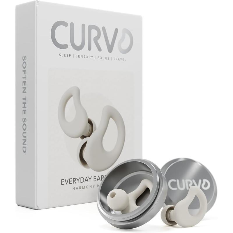 CURVD Everyday Earplugs - Great for Travel, Sound Sensitivity, Concerts, Parenting, Productivity - Noise Dampening & Ultra Soft