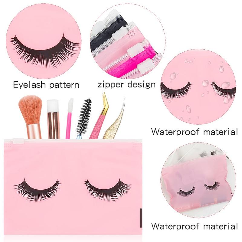 32PCS Lash Shampoo Clean Brush Kits 10pcs Crystal Lash Cleansing Brush 10pcs Disposable Tube Mascara Wands Brush 3pcs Empty Lash Shampoo Bottles Lash Extensions Aftercare (Pink kits) (Pink)