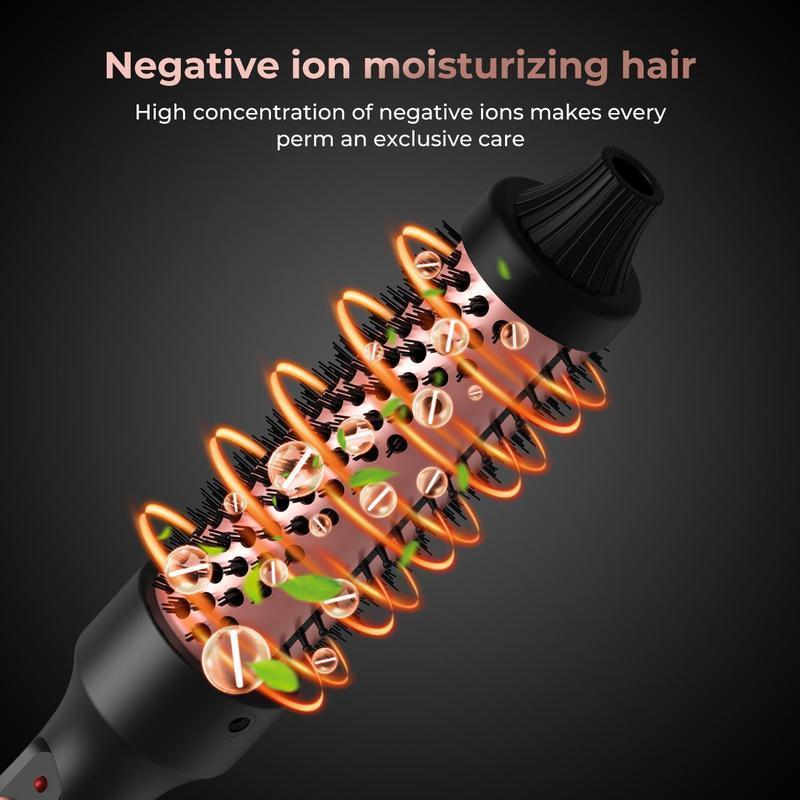 Electric Heated Hair Curler, Negative ion Hair Curling Iron Hair Volumizing Brush, Hair Curls Wand, Professional Hair Styling Tools for Women, for Home & Salon, Hair Style Tools