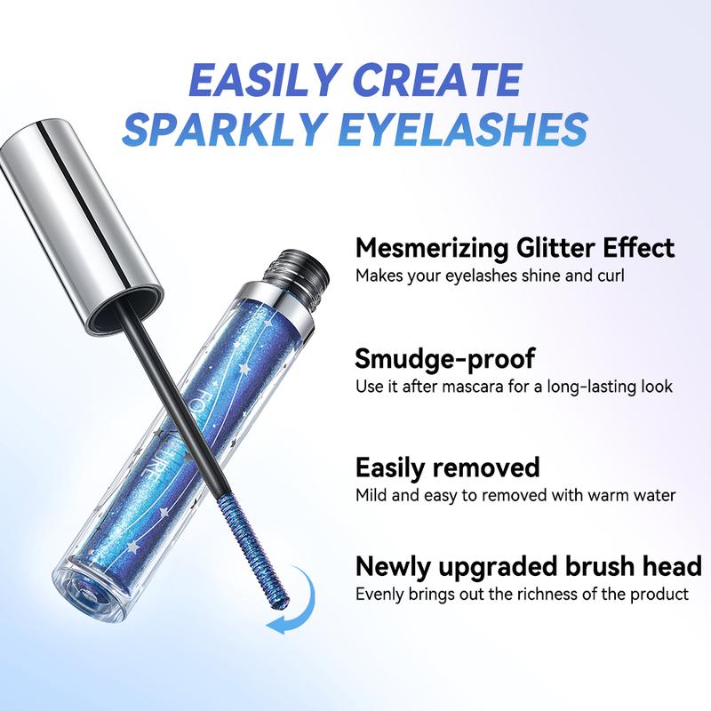 FOCALLURE Star Drifter Glitter Mascara #BL01 INCEPTION Lash Makeup Cosmetic for Glamorous and Dynamic Look