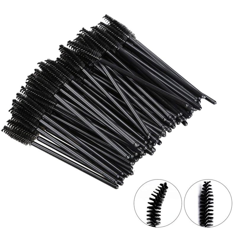 Eyelash Mascara Brush, 50pcs set Solid Color Eyelash Mascara Brush for Eye Lashes Extension, Eyebrow and Makeup, Professional Makeup Tools for Women