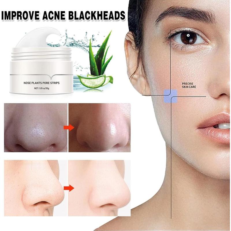 Deep Cleansing Blackhead & Whitehead Removal Kit - 60 Nose Pore Strips for Clear Skin - Tearing Masks to Unclog Pores & Refine Skin Texture (1.060 oz) - Effective Pore Treatment nose  strips Skincare Comfort