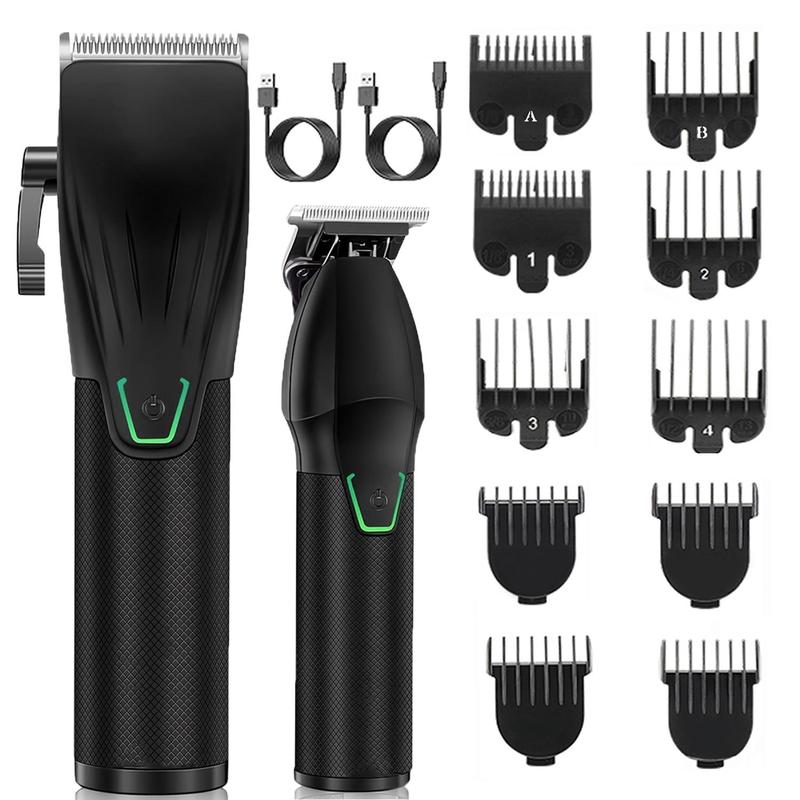 Professional Hair Grooming Tool Set, 1 Set Professional Cordless Hair Clipper & Hair Trimmer & Accessories, Barber Clipper, Grooming Kit for Men