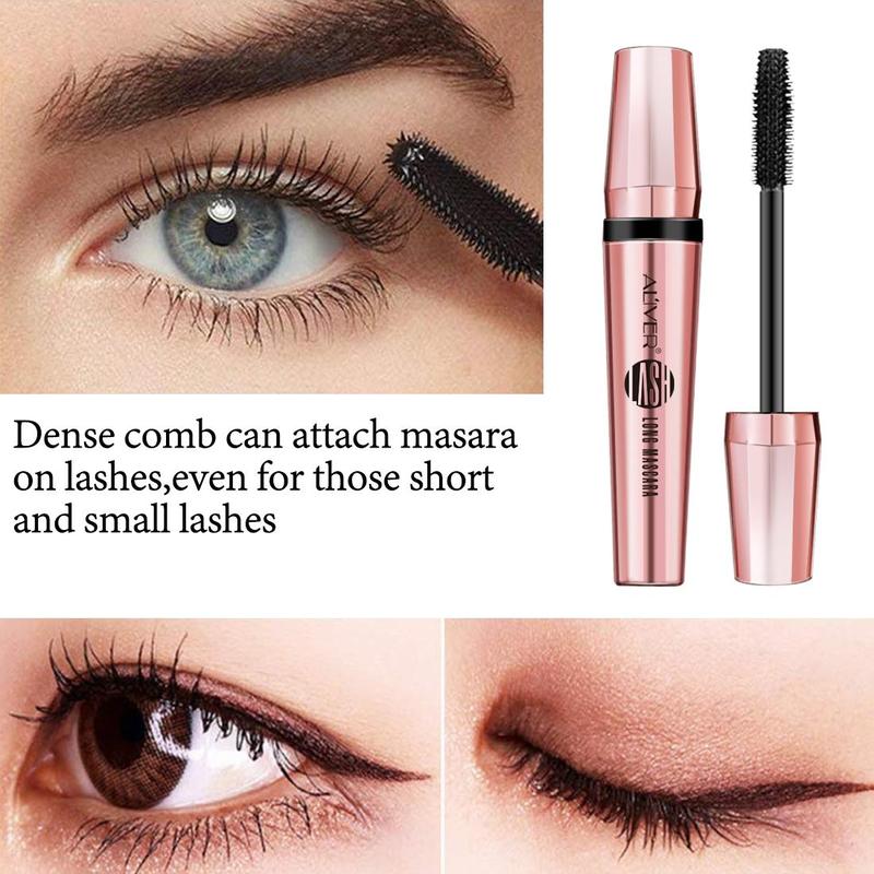 4D Long Mascara, 1 2 Counts Natural and Long-lasting Eyelash Extensions Mascara, Professional Eye Mascara for Women & Girls