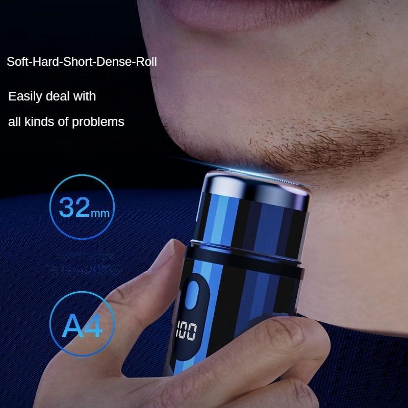 Electric Shaver, Rechargeable Portable Electric Razor, LCD Display Mini Automatic Shaver for Men Women, Great for Christmas Gifts