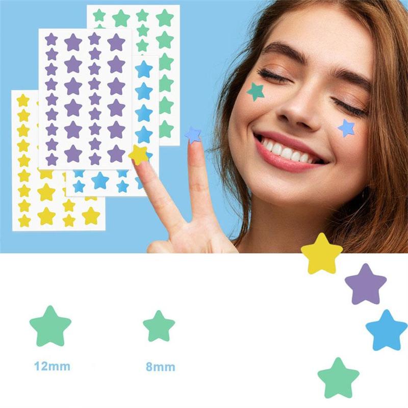 Star Shaped Face Concealer Sticker, 112pcs set Face Decoration Sticker, Facial Pimple Zits Cover, Face Body Paint Makeup Party Supplies