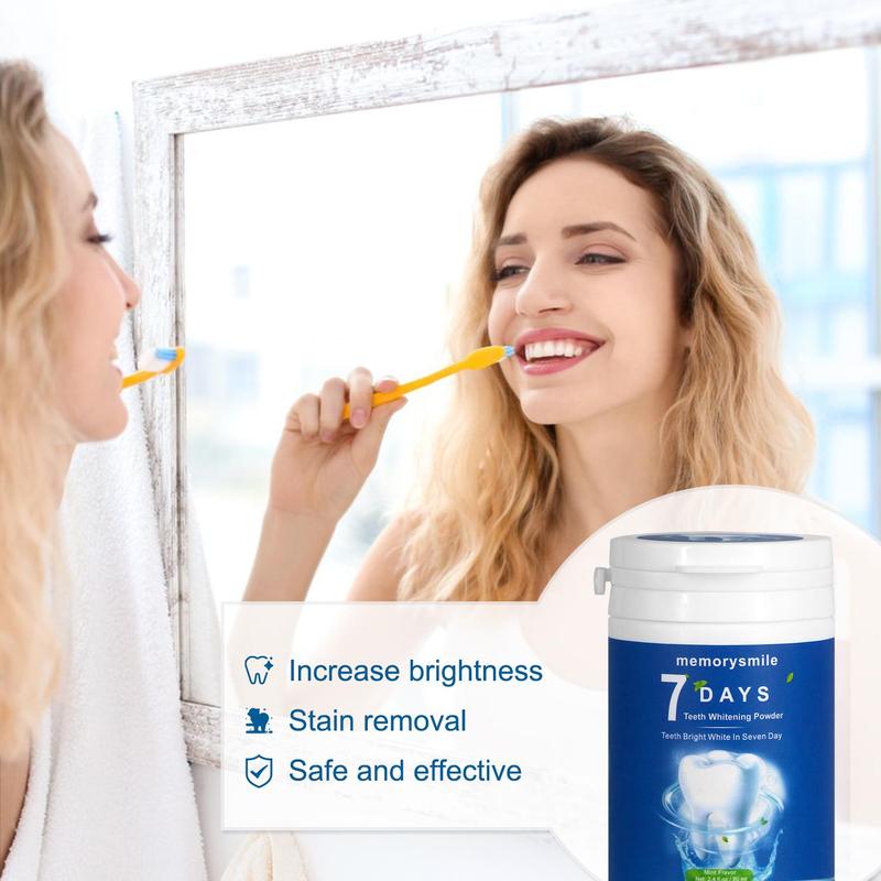 Teeth Brightening Powder, Teeth Powder, Oral Care Teeth Whitene for Removing Yellow Teeth, Enhancing Teeth Brightness, Daily Oral Care Product