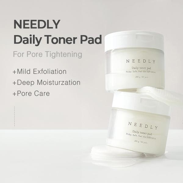 [NEEDLY] | Exfoliating Facial Pads with BHA & PHA | Daily Toner Pad | for Pore Tightening korean moisturizing facial pad