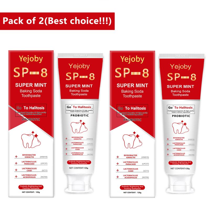 SP-8 [Triple Whitening] Probiotic Whitening Toothpaste, Free of Fluoride, Hydroxyapatite, Anti plaque, Oral Health Management Teeth Whitening Solution Effect is better than SP-6 and SP-7,SP-8 SP-6 SP-4 sp-8 sp-6 sp-4 sp8 sp6 sp4 SP-10