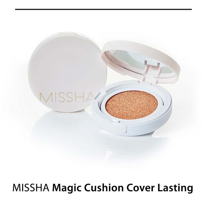 [Missha] Magic Cushion Cover Lasting SPF50+ PA+++ (2 Colors), Long-lasting Perfect Coverage, Sun Protection, Korean Makeup Foundation, k beauty makeup, korean cushion foundation