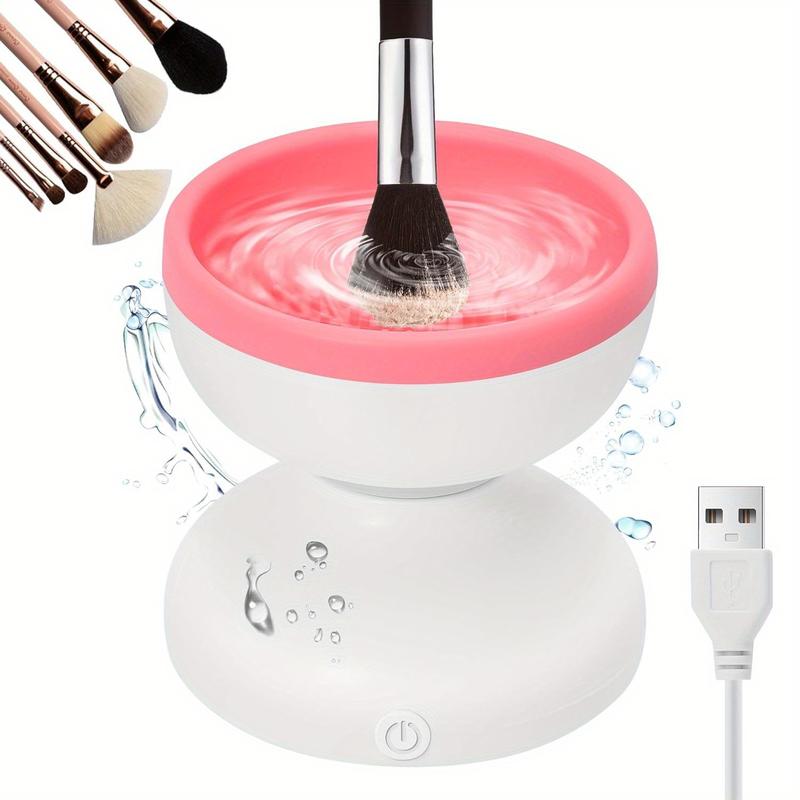 High Efficiency Electric Makeup Brush Cleaner, Auto Rotating Makeup Brush Cleaner Fits All Size Makeup Brushes