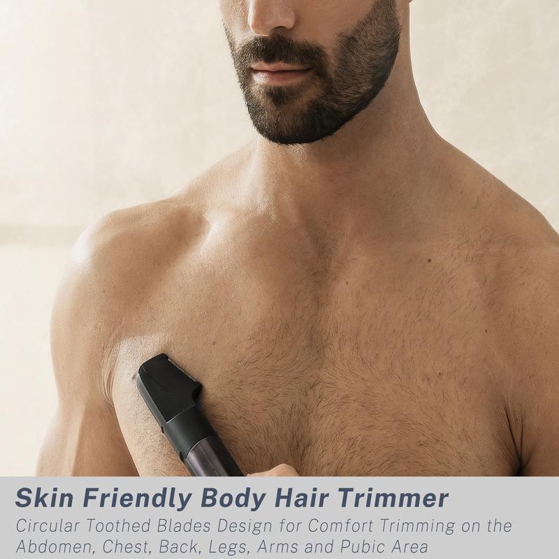 Beard Trimmer Kit for Men 5-in-1 Electric Foil Shavers Adjustable Hair Clippers Set Waterproof - Comfort Body Nose Ear Hair Trimmer USB-C Charge Dock