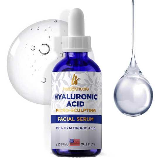 Instaskincare Wrinkle Serum Pure Hyaluronic Acid Hydrating Serum For Sensitive Skin Best Repair Moisturizer Hydrating Moisturizing Skin Repair