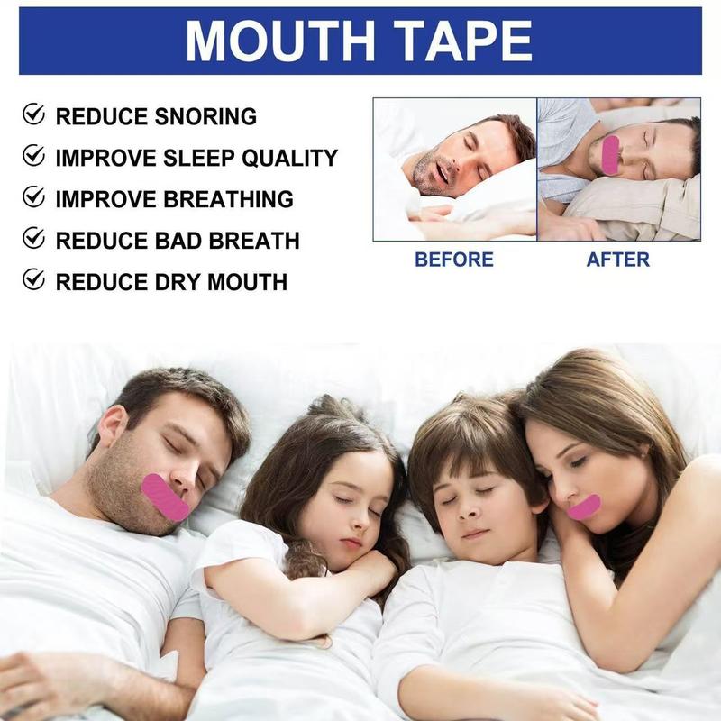 60 Count Breath Mouth Tape Gentle Micropore Tape Comfort Sleep Patch,Anti-snoring Mouth Tape for Mouth Breathing,Anti Snoring Sleep Sticker for Daily Use