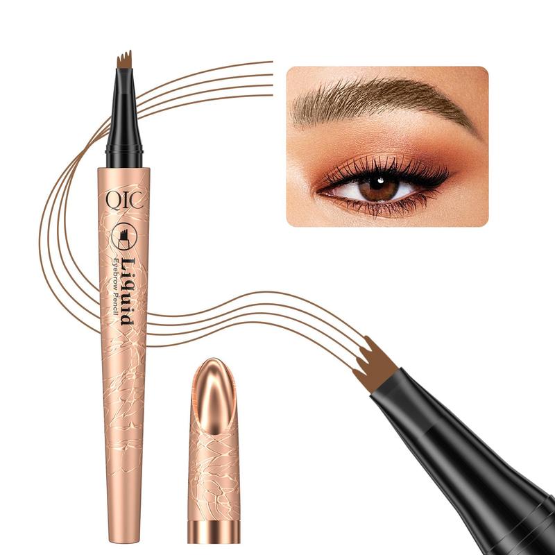 Eyebrow Pencil with Micro-fork Tip Applicator, Long Lasting Eyebrow Pencil, Brow Styling Brush, Eye Brow Makeup Tool, Makeup Accessories, Christmas Gift