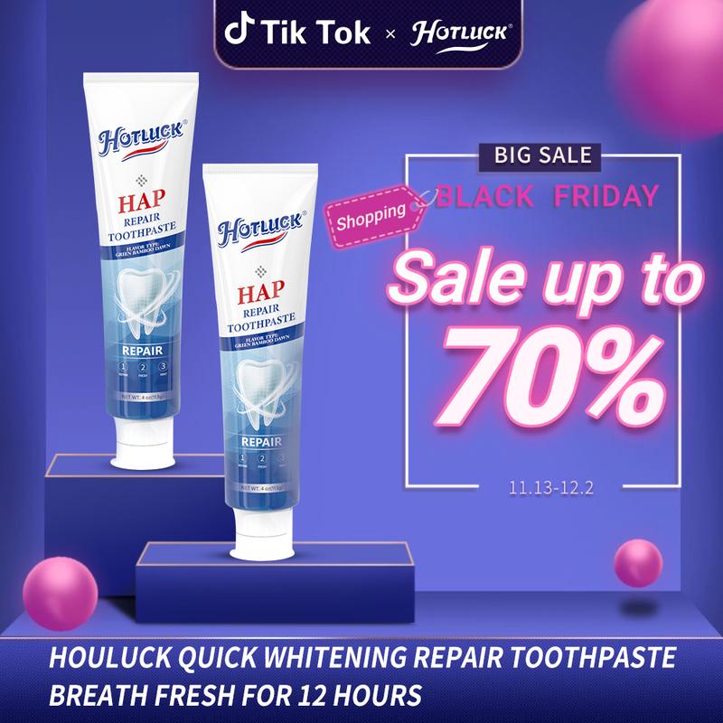 Hotluck Whitening Toothpaste: Freshens Breath, Eliminates Yellow Teeth, Prevents Cavities, Powerfully Removes Stains, and Supports Oral Care.