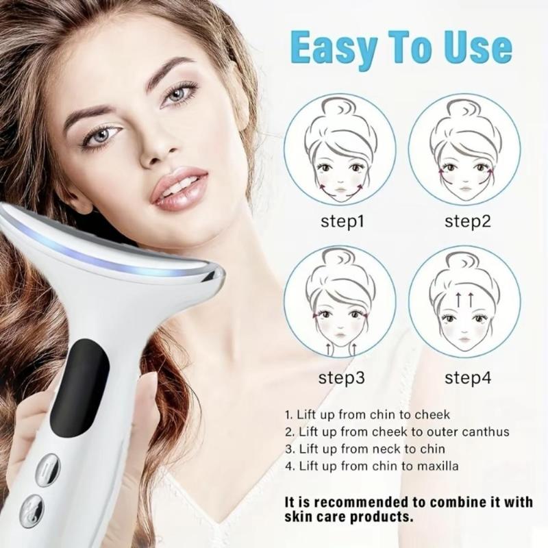 Portable Neck Beauty Instrument, 1 Box Neck Skin Care Massager, Facial Lifting & Firming Machine, Professional Skin Care Tool for Women