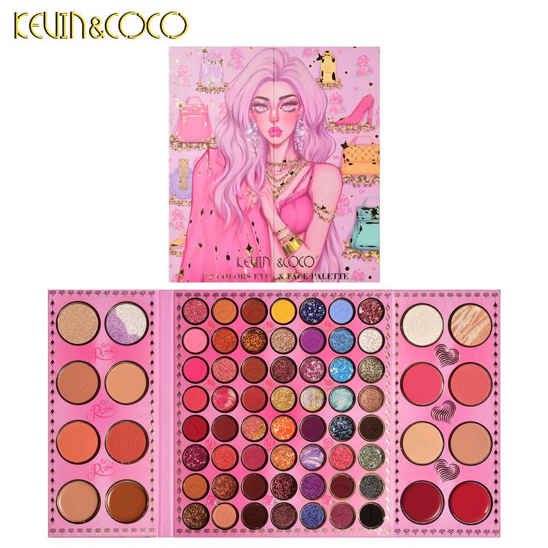 Kevin & Coco 72 Colors Eyeshadow Palette for Makeup and Cosmetics creatist  palette