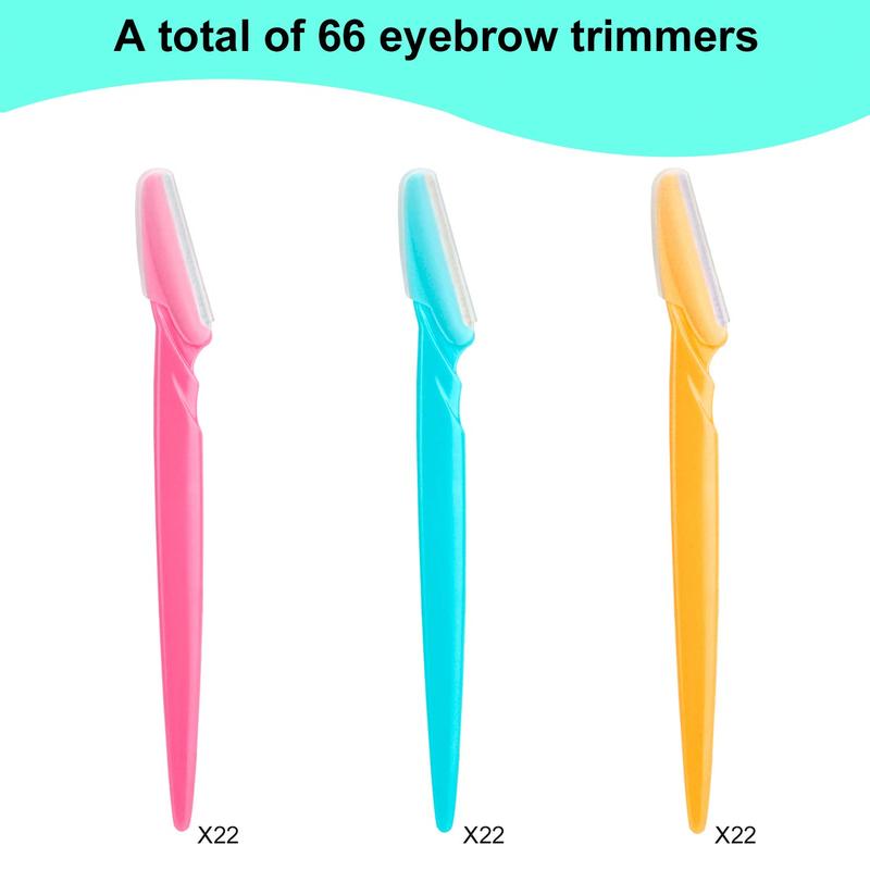 Colovis 66ct Eyebrows Razor and Face Razor for Women and Men, Dermaplane Razor, Eyebrow Hair Trimmer and Shaver with Protective Cover, Dermaplaning Tool  Facial Hair Remover for Women, Safe and Newbie Friendly, Cosmetic Products Makeup Tools