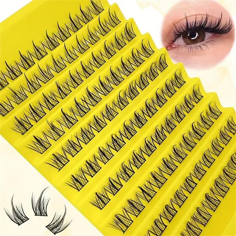 Clusters Lashes, 100pcs box DIY Cat Eye Segmented Eyelashes Clusters, Fluffy Natural Soft Faux False Eyelashes