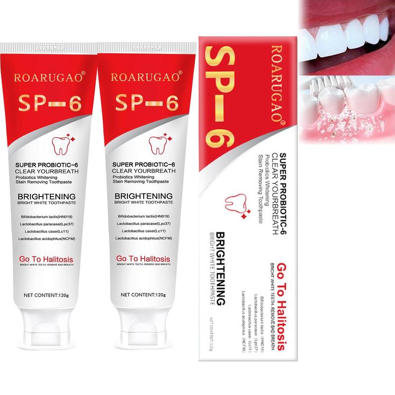 [$15.99 Get 2 Pack] SP-6 Probiotic Toothpaste - Enhanced Formula Nourishes Oral Microbiome, Eliminates Stains, & Ensures Lasting Fresh Breath