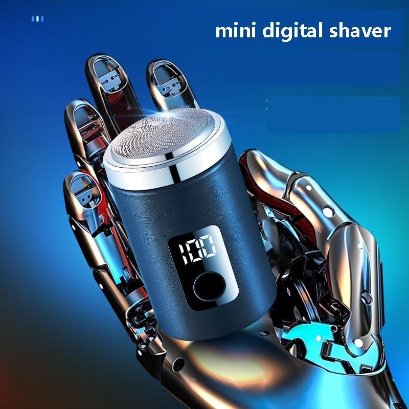 Portable Electric Shaver with LCD Display, Mini Electric Razor, USB Rechargeable Beard Shaver, Easy To Clean, Best Gift for Men, Christmas Gift