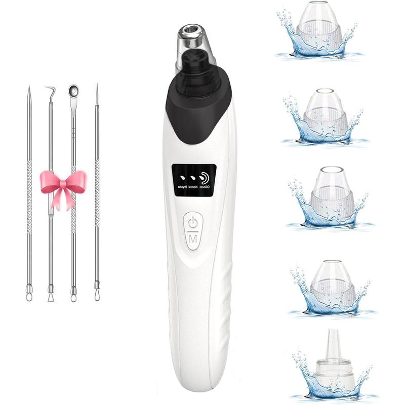 Blackhead Remover Pore Vacuum, 5 Suction Levels with 5 Probes, USB Rechargeable Acne Extractor Tool for Women, Electric Facial Pore Cleaner