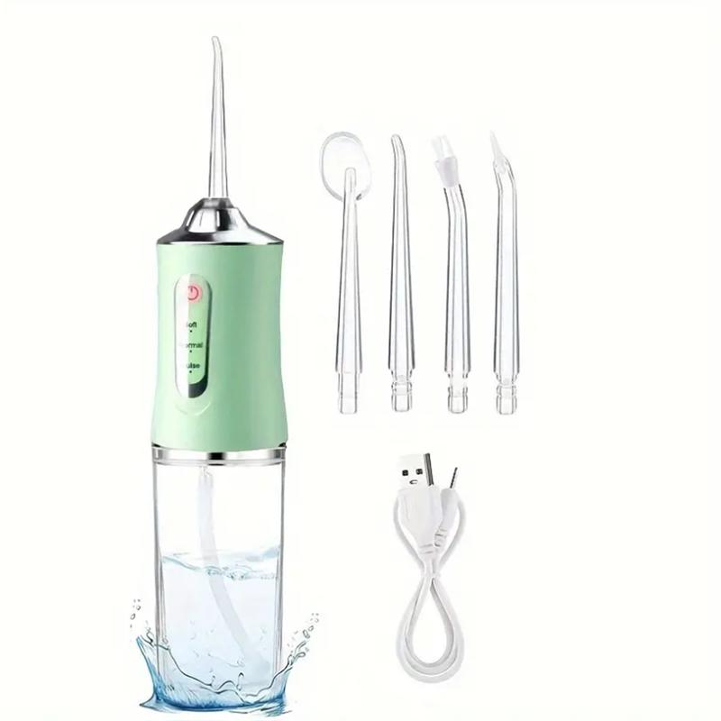 Flosser for Teeth Cordless  Flossers Dental Oral Irrigator with DIY Mode 4 Jet Tips, IPX7 Waterproof,Portable and  for Home&Travel, White Green  Portable eth  me electric  Portable Portable Cordless